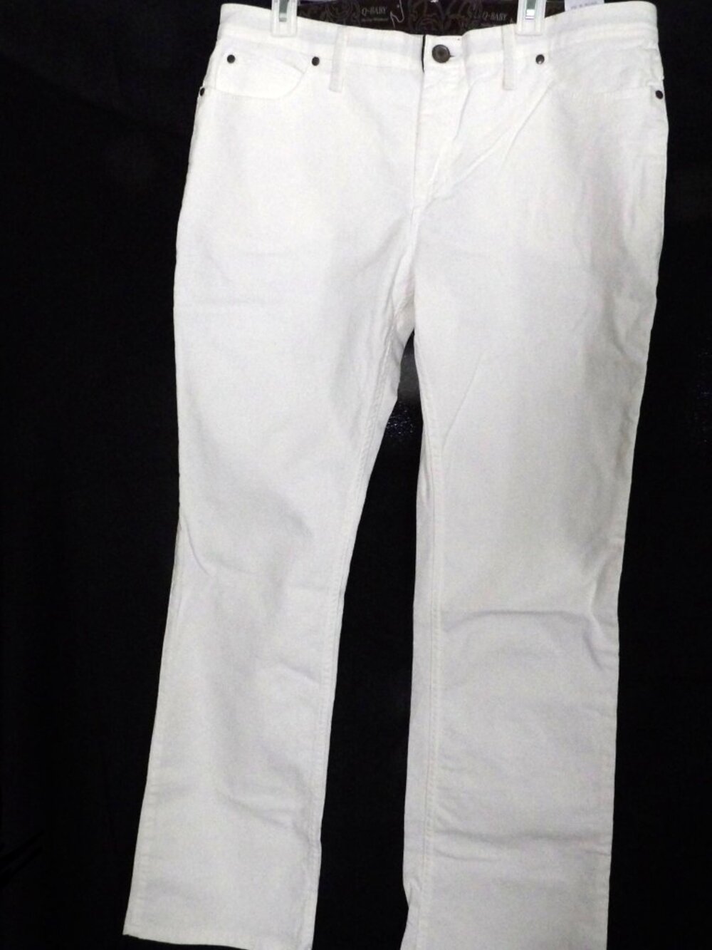 Women White Wrangler Q Baby Jeans Size 28/5 X34